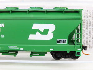 N Micro-Trains MTL 09200080 BN Burlington Northern 2-Bay Covered Hopper #435755