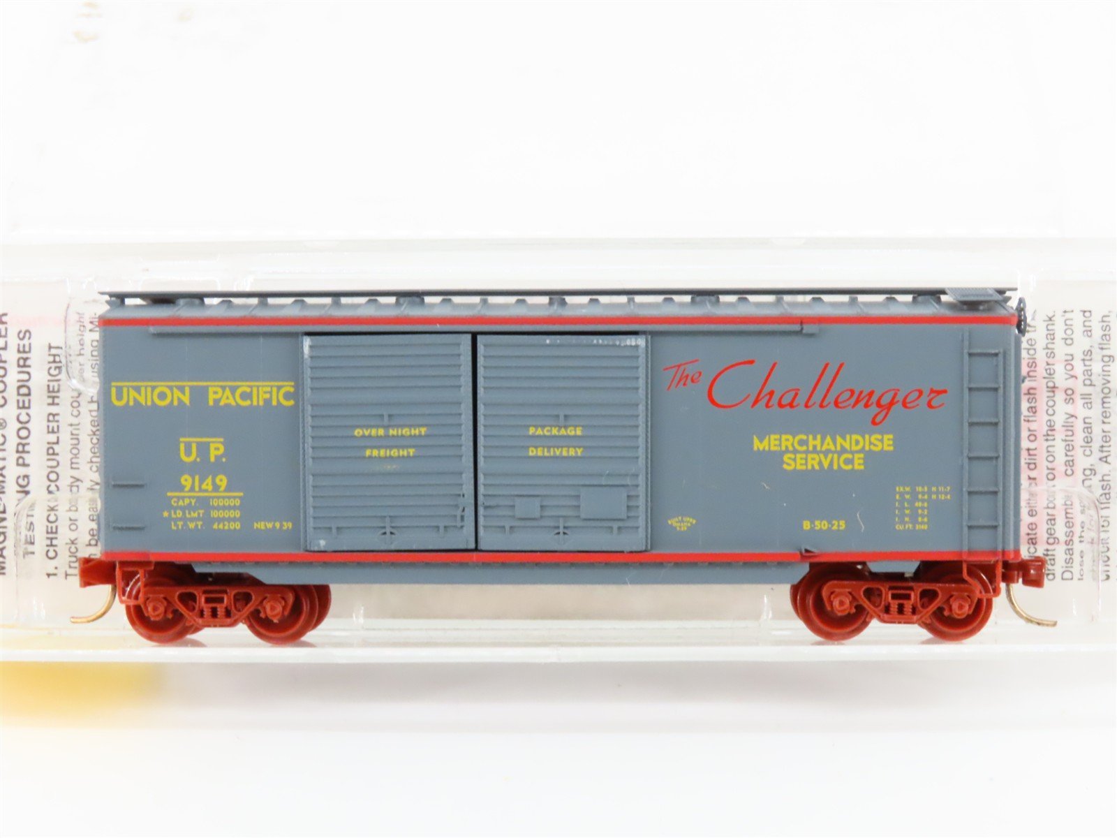 N Scale Micro-Trains MTL 23230 UP Union Pacific Challenger 40' Box Car #9149
