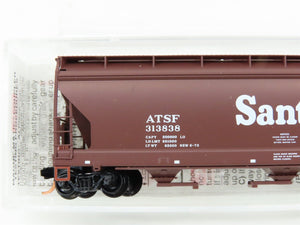 N Scale Micro-Trains MTL 94100 ATSF Santa Fe 3-Bay Covered Hopper #313838