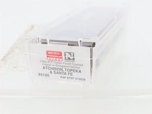 N Scale Micro-Trains MTL 94100 ATSF Santa Fe 3-Bay Covered Hopper #313838