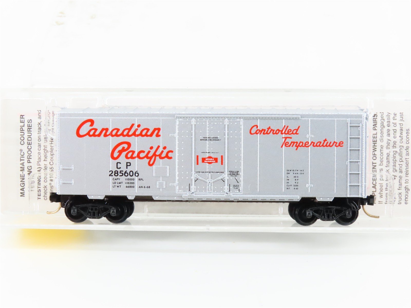 N Scale Micro-Trains MTL 74040 CP Canadian Pacific 40' Plug Door Box Car #285606