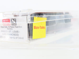 N Scale Micro-Trains MTL 105530 SL-SF Frisco 50' Fixed End Gondola #51512