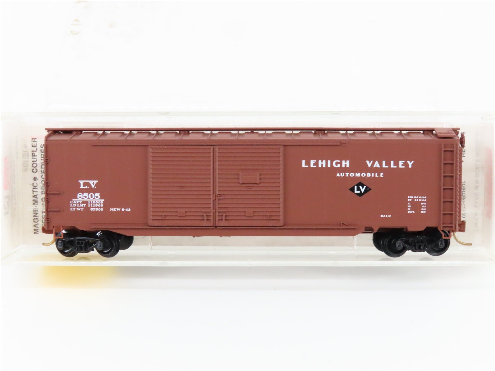 N Scale Micro-Trains MTL 78040 LV Lehigh Valley 50' Automobile Box Car #8505