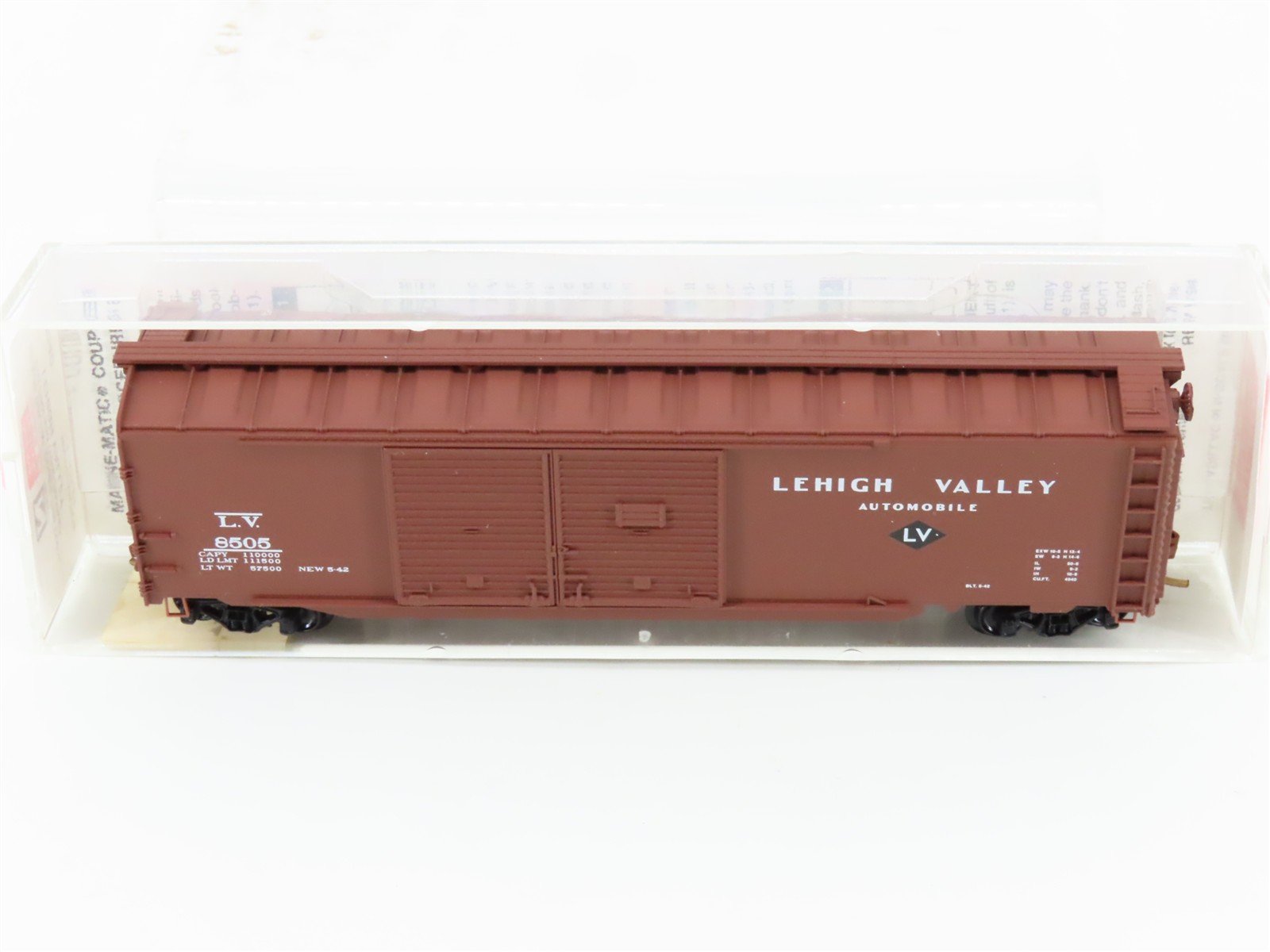 N Scale Micro-Trains MTL 78040 LV Lehigh Valley 50' Automobile Box Car #8505