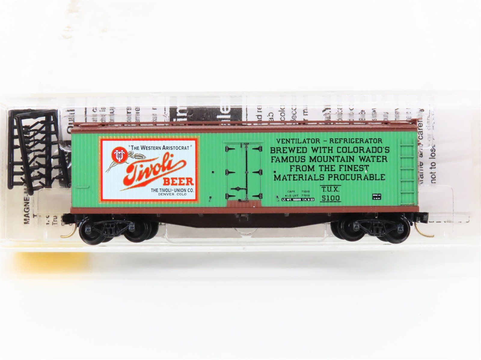 N Scale Micro-Trains MTL 49440 TUX Tivoli Beer 40' Wood Reefer #5100
