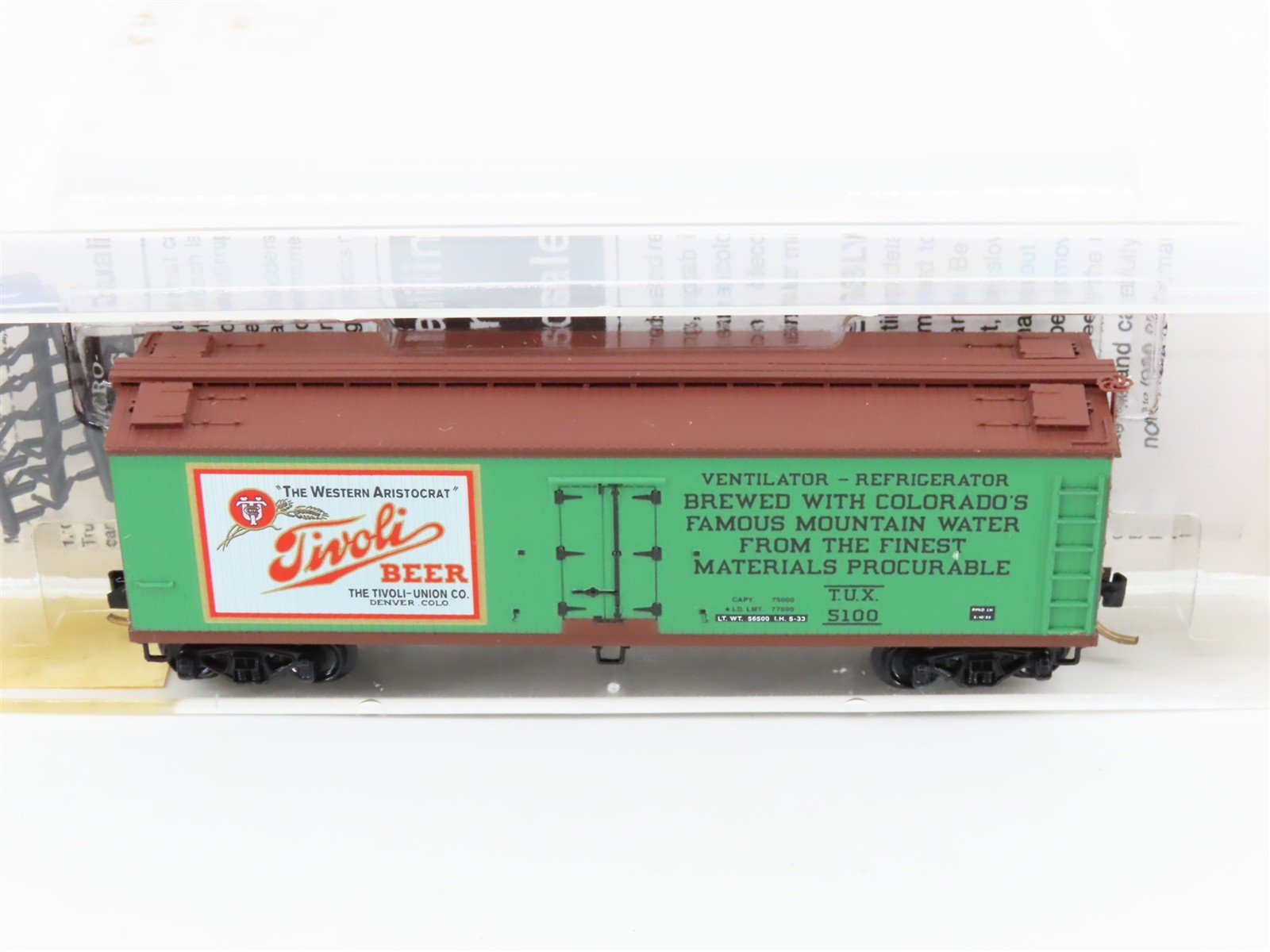 N Scale Micro-Trains MTL 49440 TUX Tivoli Beer 40' Wood Reefer #5100