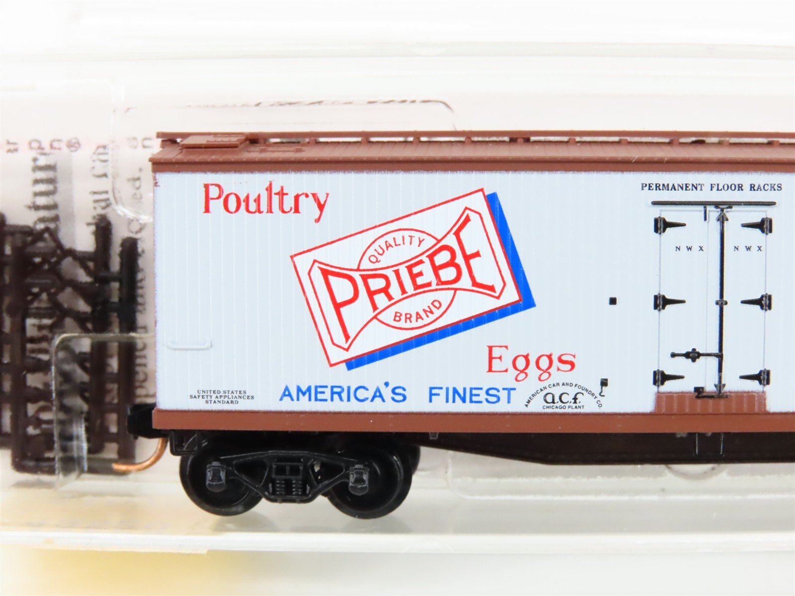 N Scale Micro-Trains MTL 49520 NWX Priebe Poultry & Eggs 40' Wood Reefer #8607