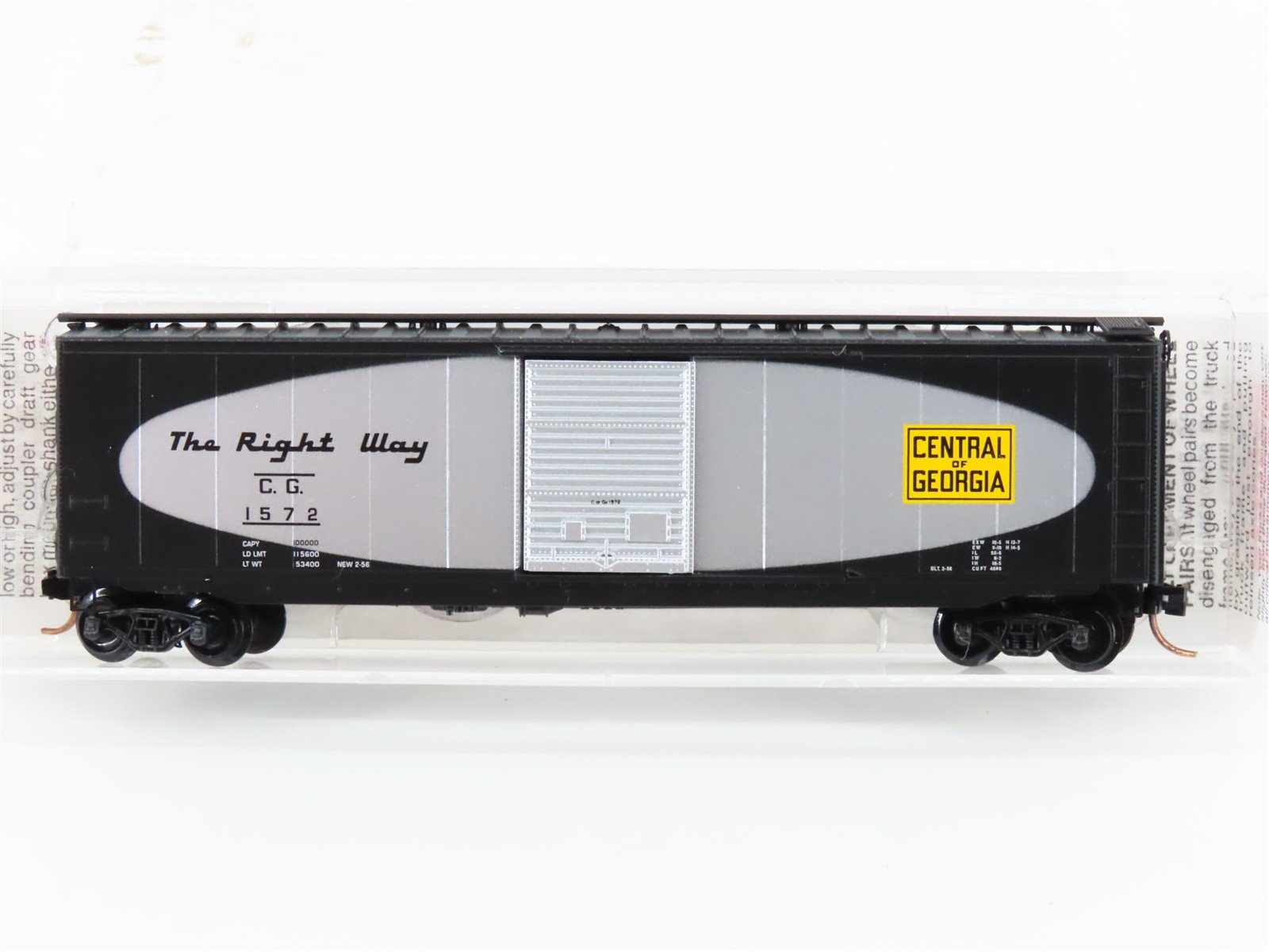 N Scale Micro-Trains MTL 31280 CG Central of Georgia 50' Box Car #1572