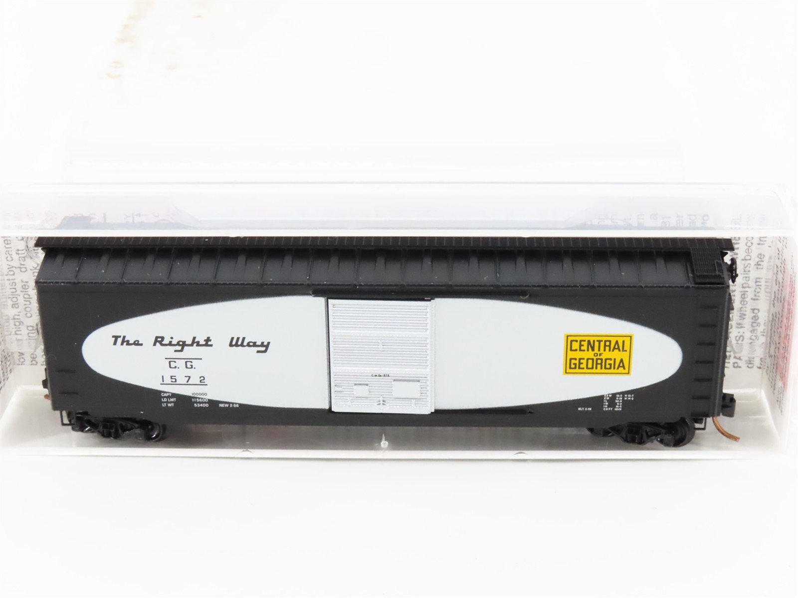 N Scale Micro-Trains MTL 31280 CG Central of Georgia 50' Box Car #1572