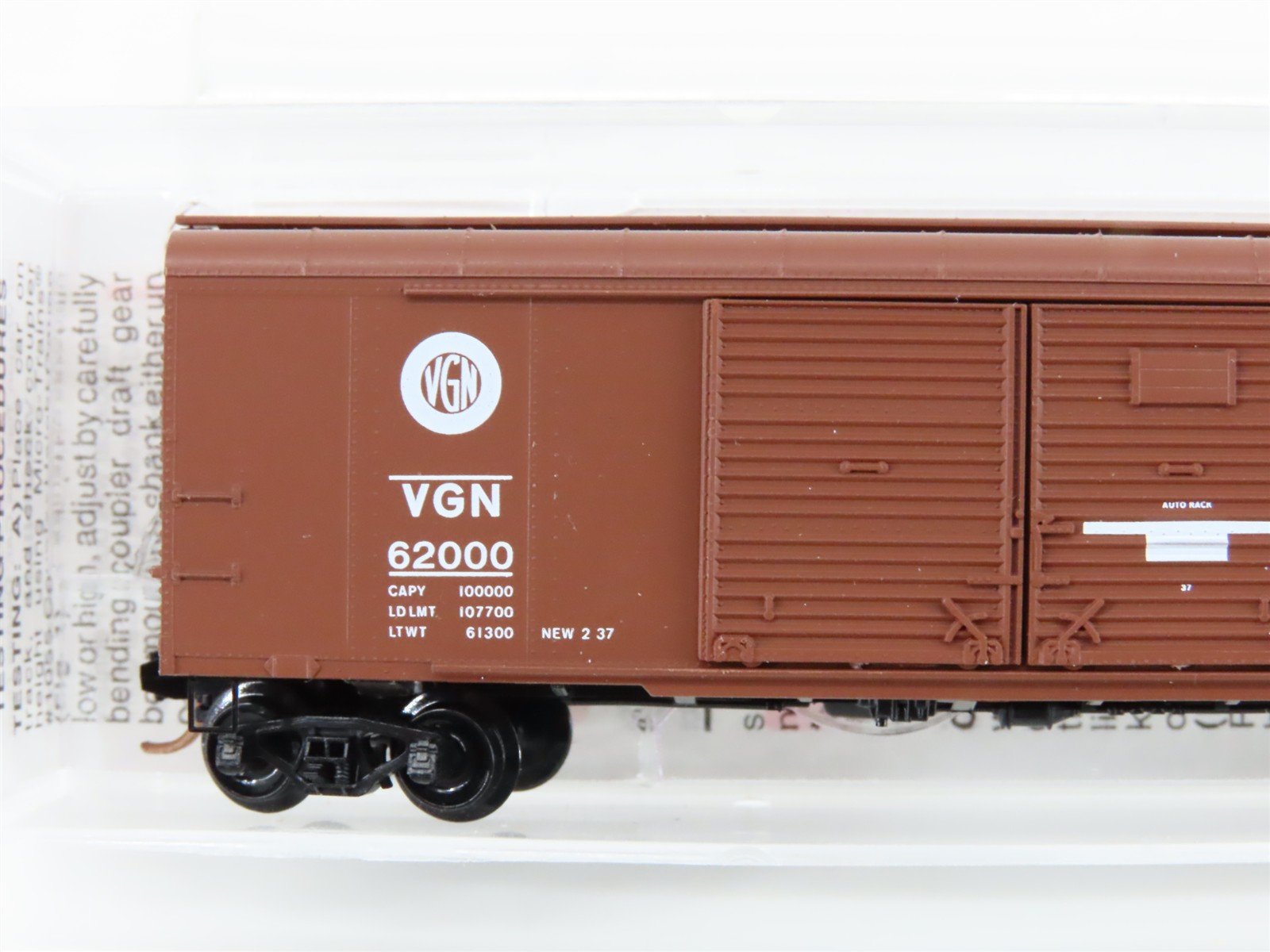 N Scale Micro-Trains MTL 79050 VGN Virginian 50' Wagon Top Auto Box Car #62000