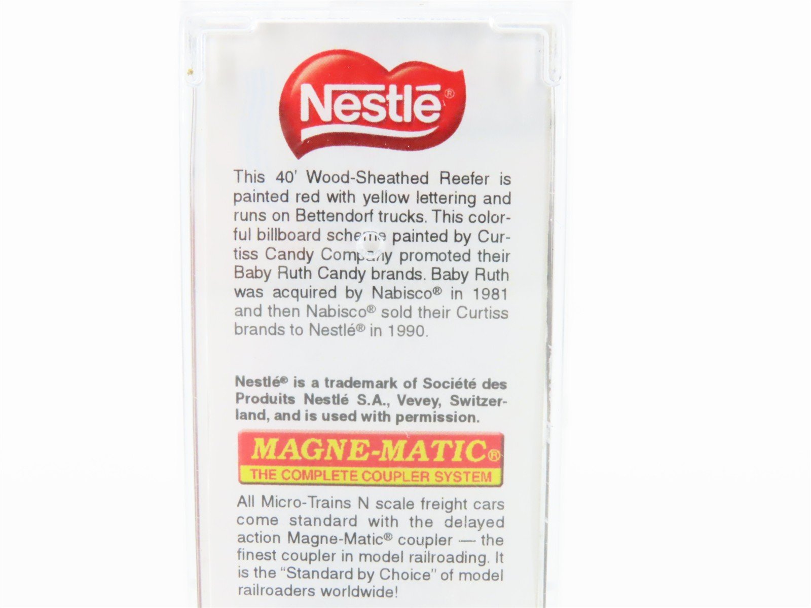 N Scale Micro-Trains MTL 04900720 NADX Nestle Baby Ruth #2 40' Wood Reefer #6266