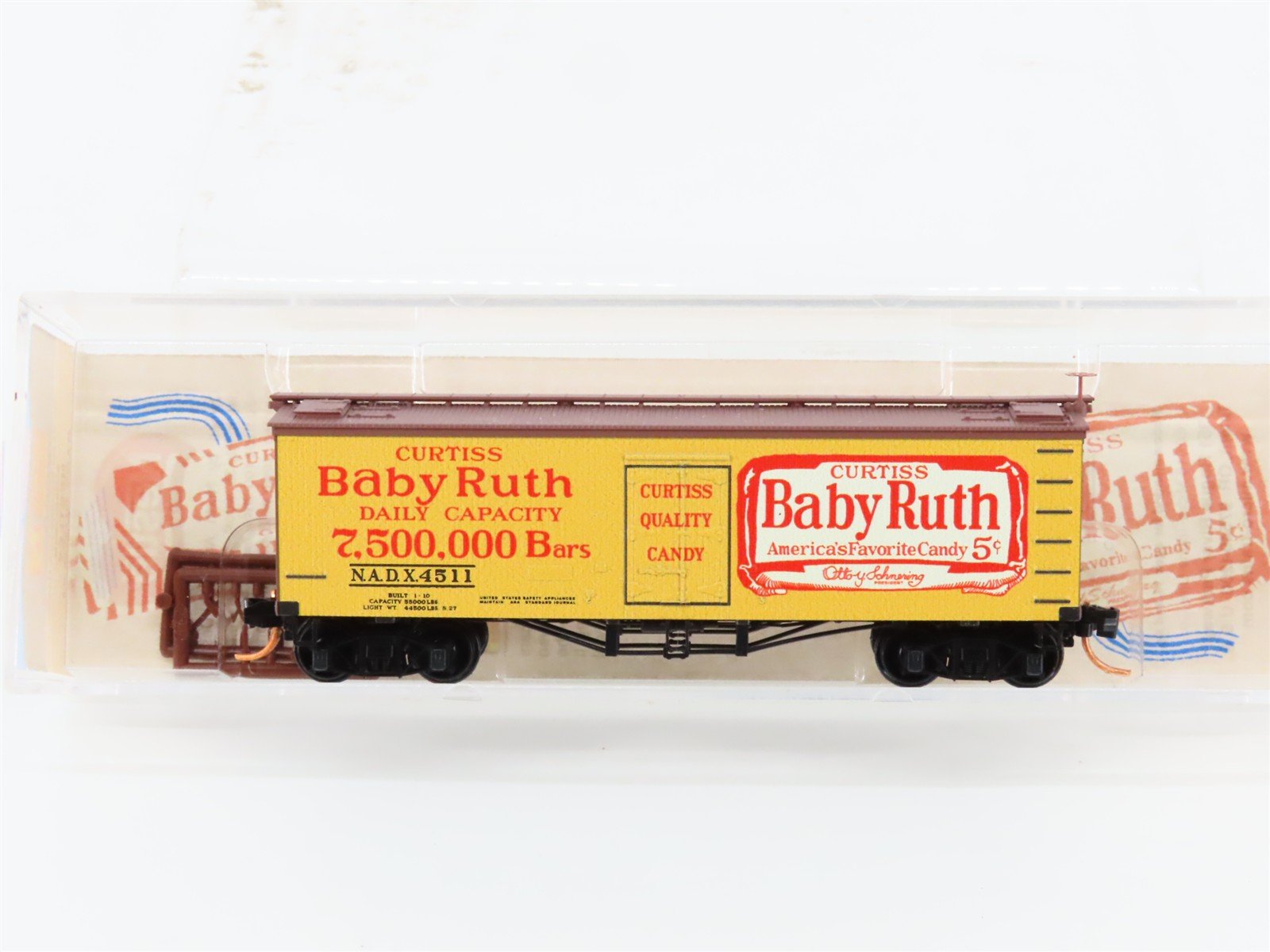 N Scale Micro-Trains MTL 05800230 NADX Nestle Baby Ruth #4 36' Wood Reefer #4511