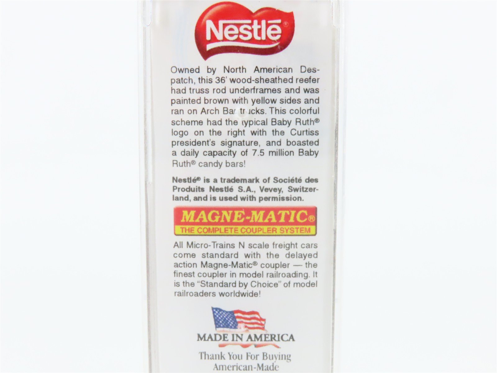 N Scale Micro-Trains MTL 05800230 NADX Nestle Baby Ruth #4 36' Wood Reefer #4511
