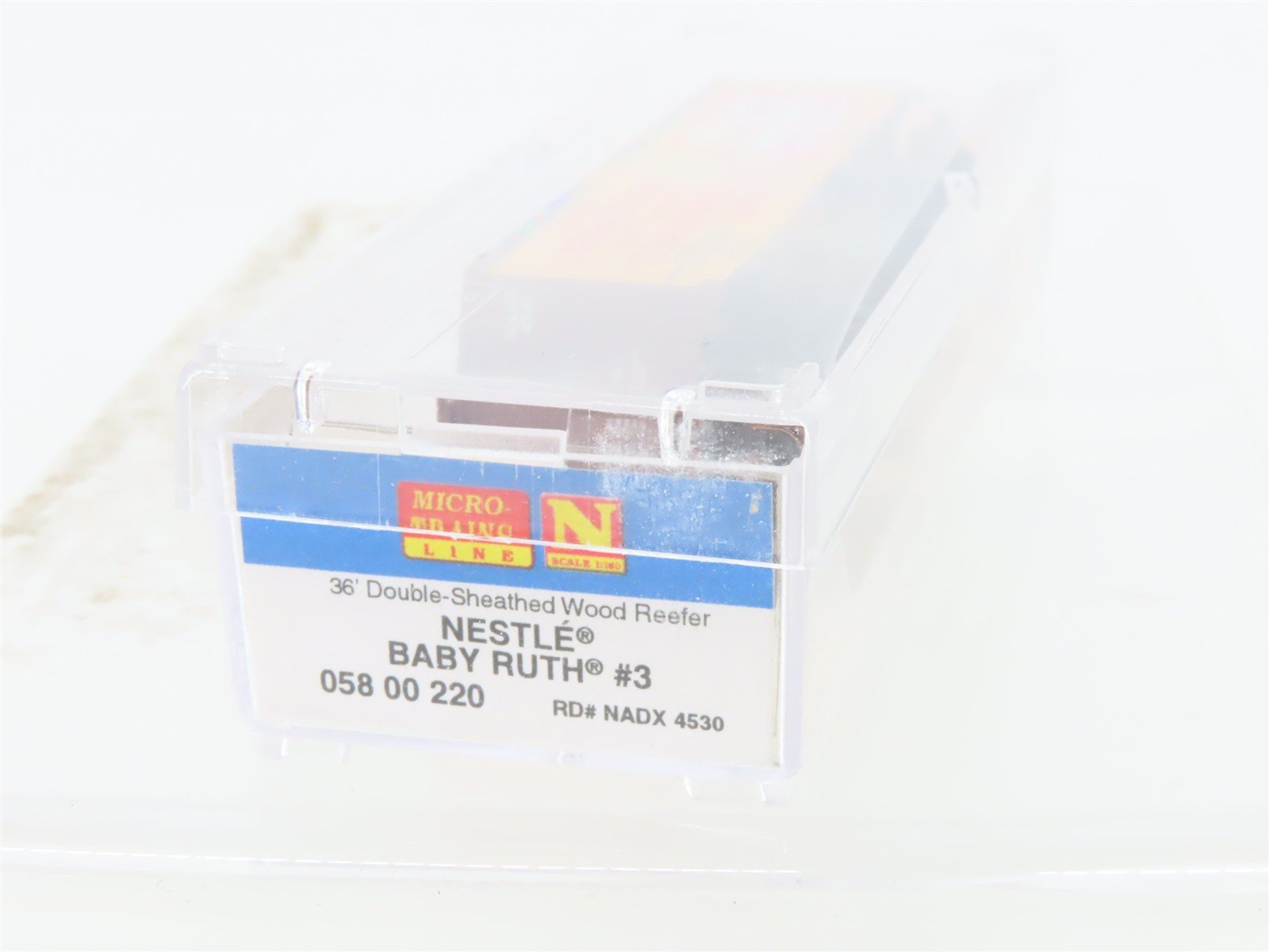 N Scale Micro-Trains MTL 05800220 NADX Nestle Baby Ruth #3 36' Wood Reefer #4530