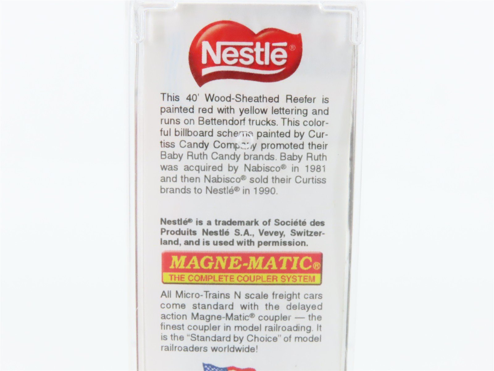 N Scale Micro-Trains MTL 04900720 NADX Nestle Baby Ruth #2 40' Wood Reefer #6266