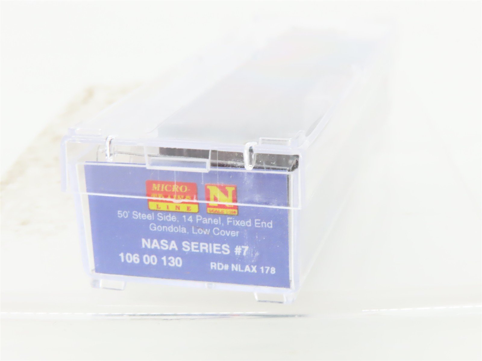 N Scale Micro-Trains MTL 10600130 NLAX NASA 50' Covered Gondola 178 - Weathered