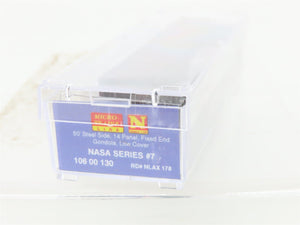 N Scale Micro-Trains MTL 10600130 NLAX NASA 50' Covered Gondola 178 - Weathered