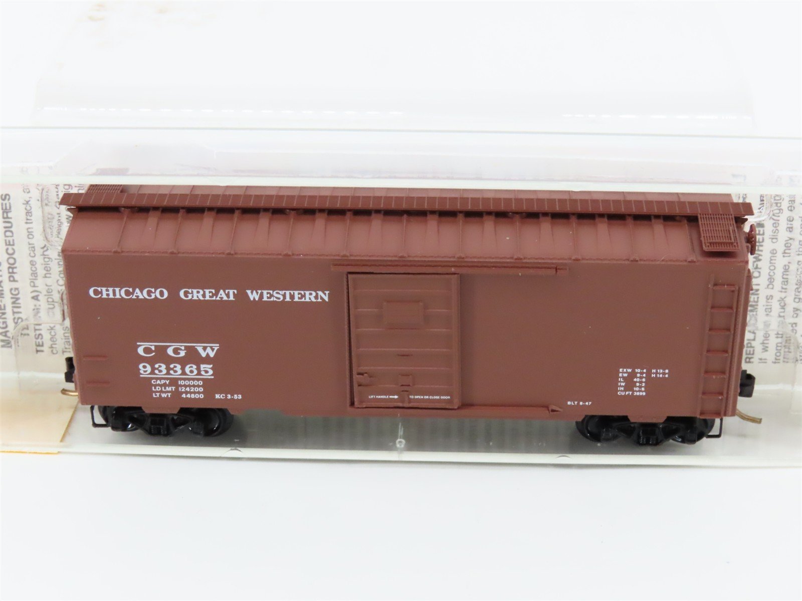 N Scale Micro-Trains MTL 20466 CGW Chicago Great Western 40' Box Car #93365
