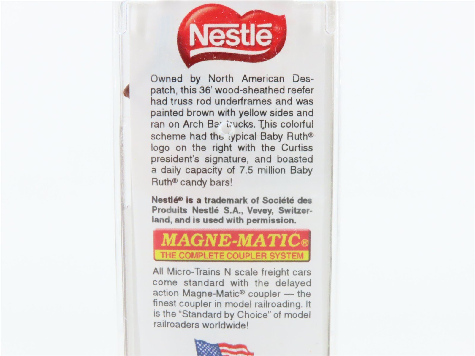 N Scale Micro-Trains MTL 05800230 NADX Nestle Baby Ruth #4 36' Wood Reefer #4511