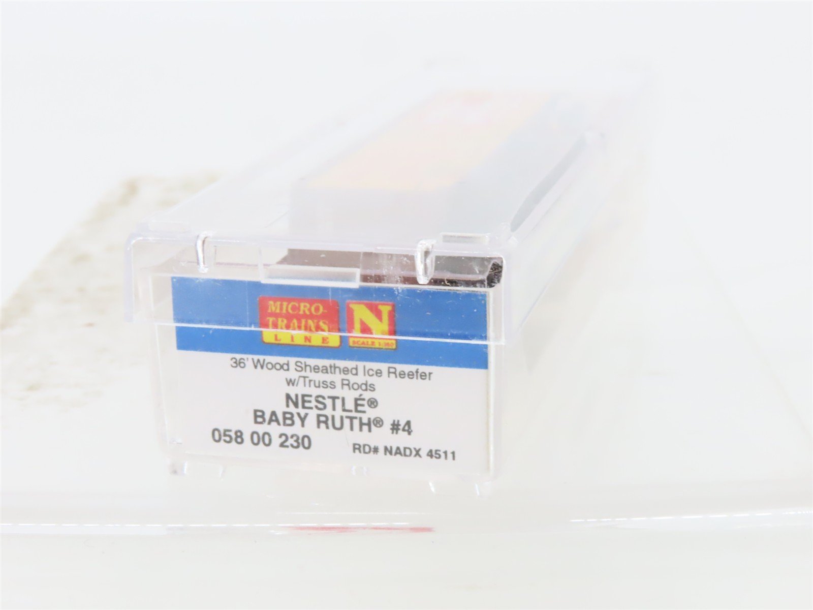 N Scale Micro-Trains MTL 05800230 NADX Nestle Baby Ruth #4 36' Wood Reefer #4511