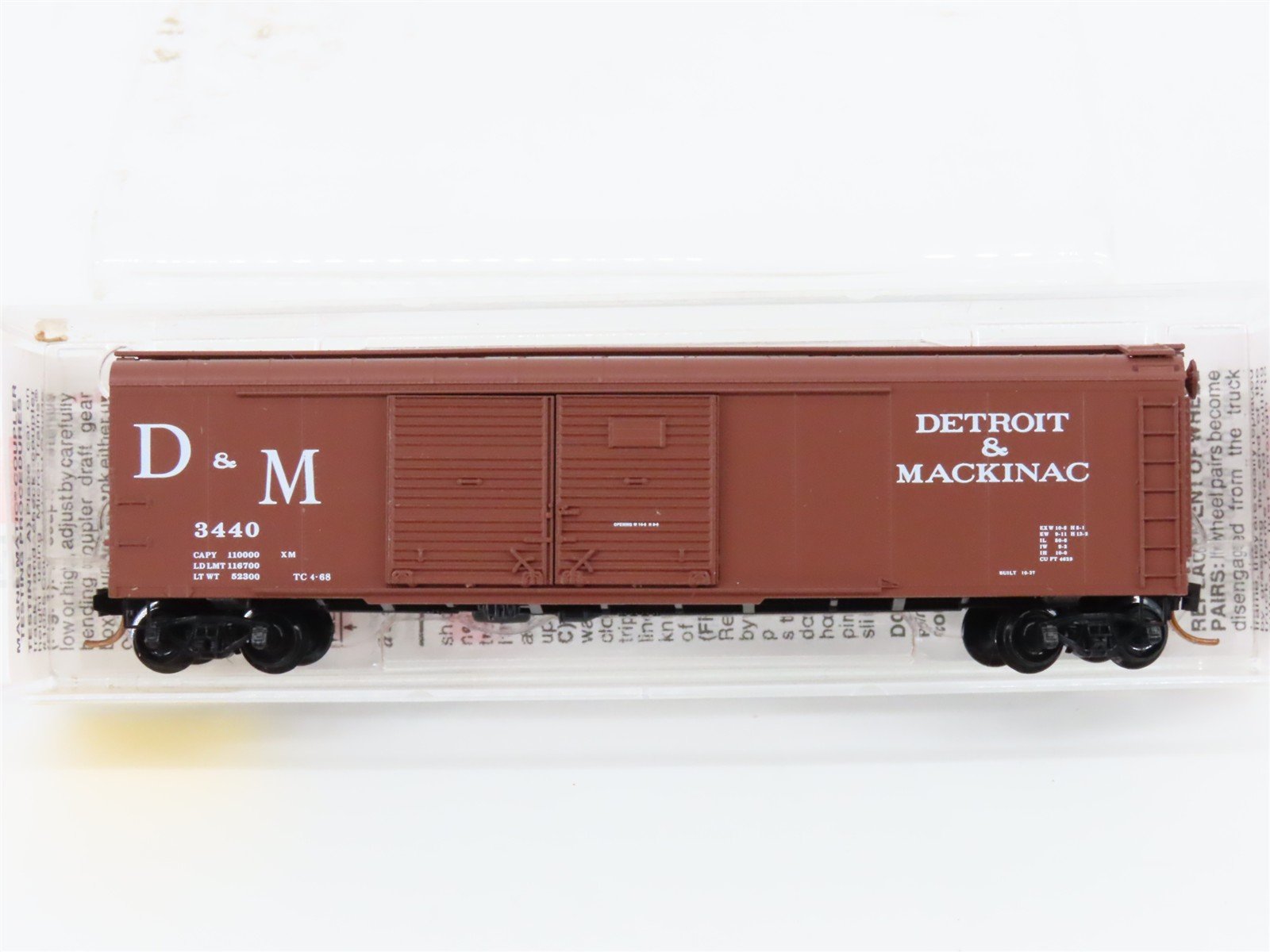 N Scale Micro-Trains MTL 79030 D&M Detroit & Mackinac 50' Wagon Top Boxcar #3440