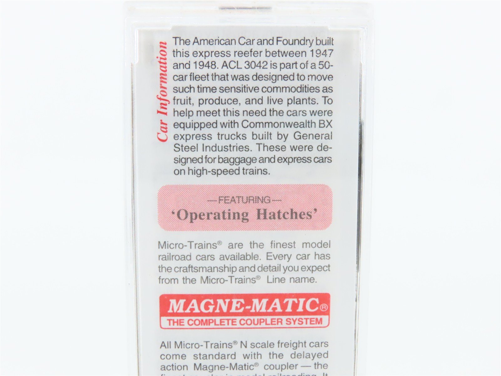 N Scale Micro-Trains MTL 52040 ACL Atlantic Coast Line Express Reefer #3042