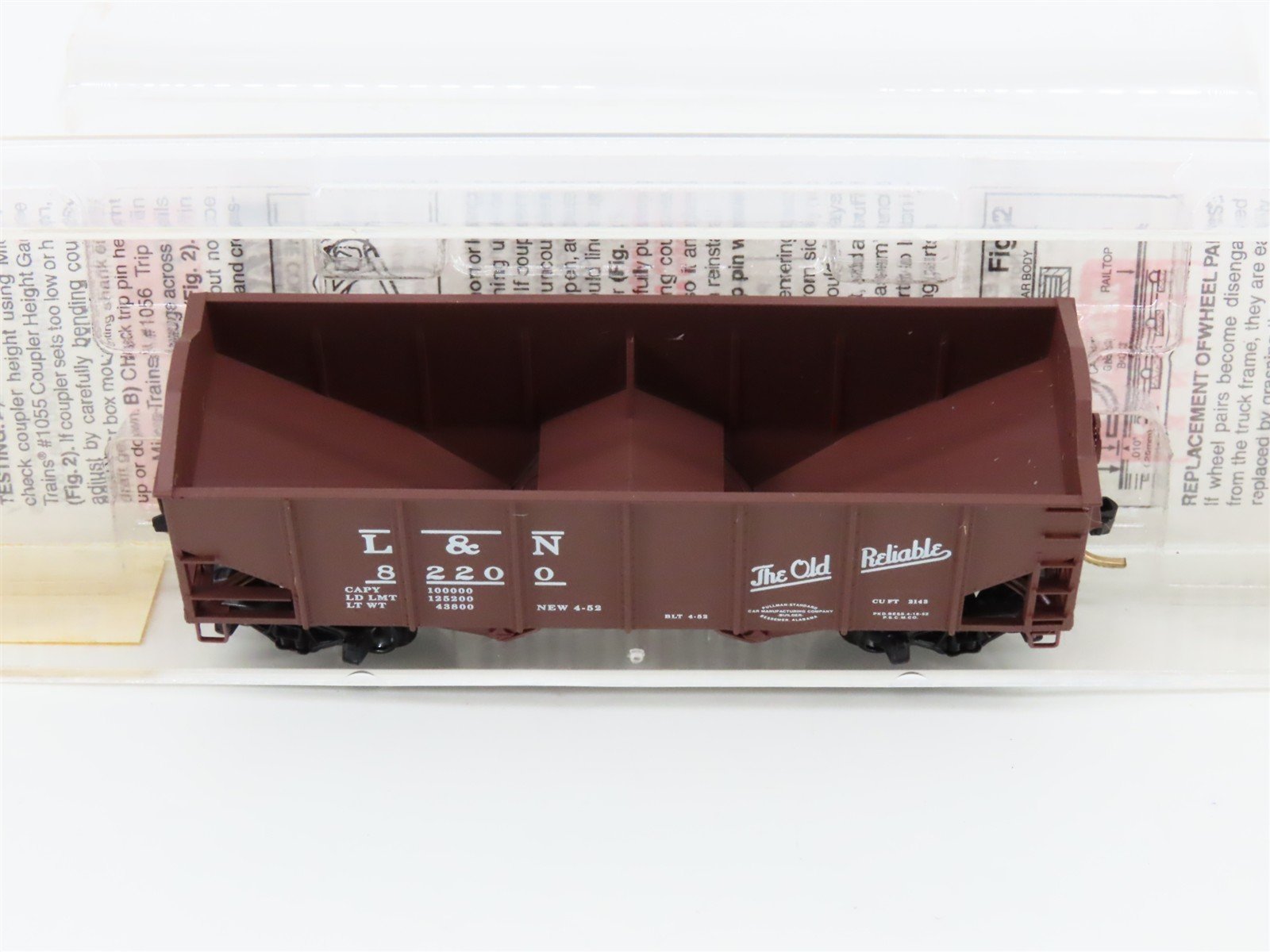 N Scale Micro-Trains MTL 89010 L&N The Old Reliable 2-Bay Open Hopper #82200