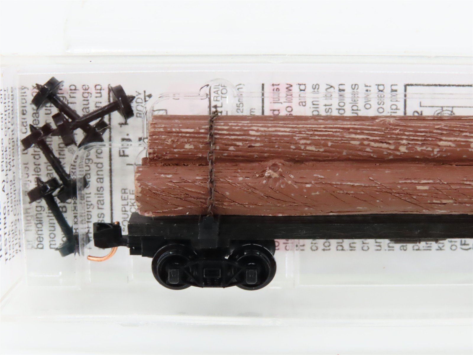 N Scale Micro-Trains MTL 113010 40' Skeleton Log Car w/ Log Load