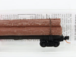 N Scale Micro-Trains MTL 113010 40' Skeleton Log Car w/ Log Load