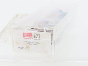 N Scale Micro-Trains MTL 113010 40' Skeleton Log Car w/ Log Load