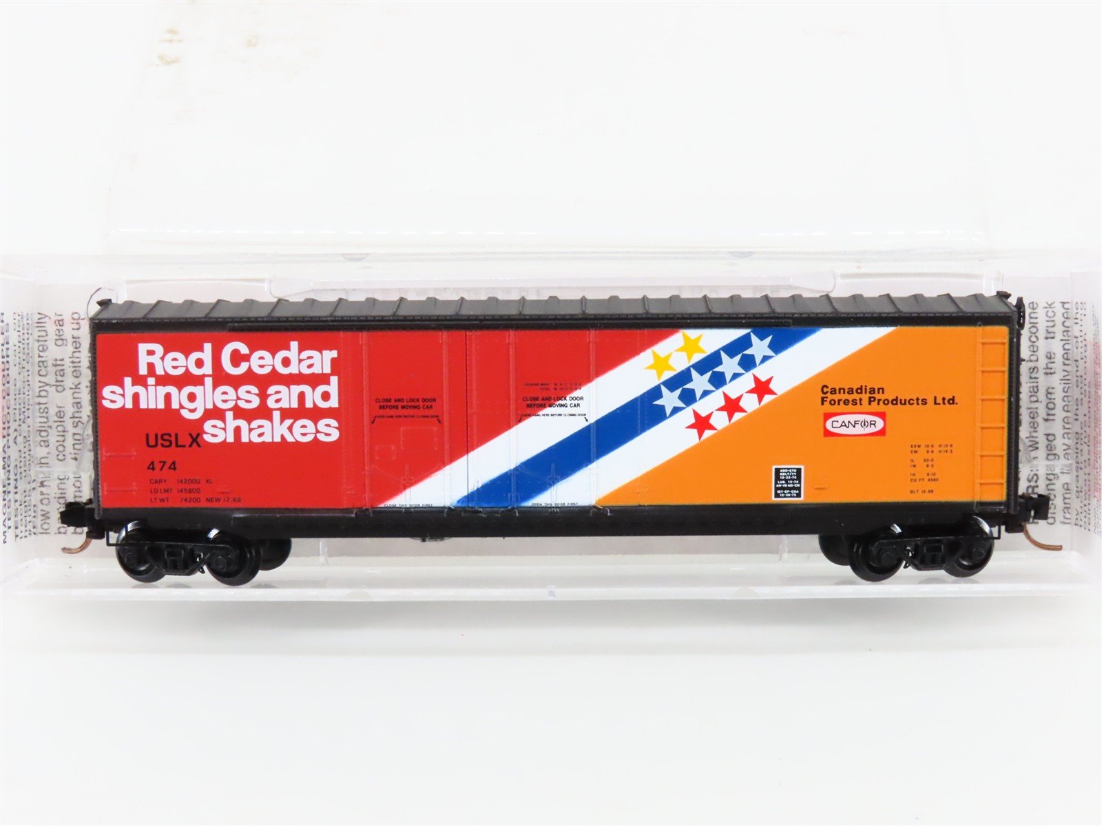 N Micro-Trains MTL 75060 USLX Canfor Canadian Forest Products 50' Box Car #474