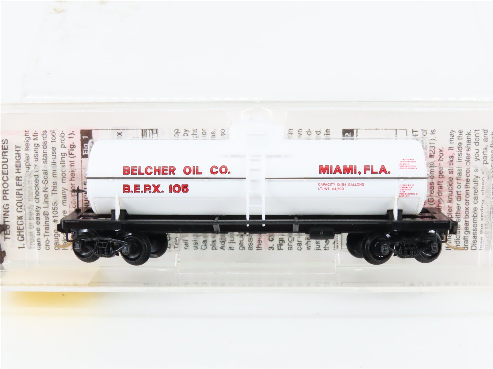 N Scale Micro-Trains MTL 65420 BERX Belcher Oil 39' Single Dome Tank Car #105