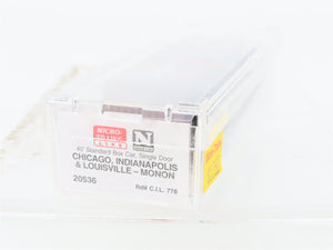 N Scale Micro-Trains MTL 20536 CIL Monon The Hoosier Line 40' Box Car #778