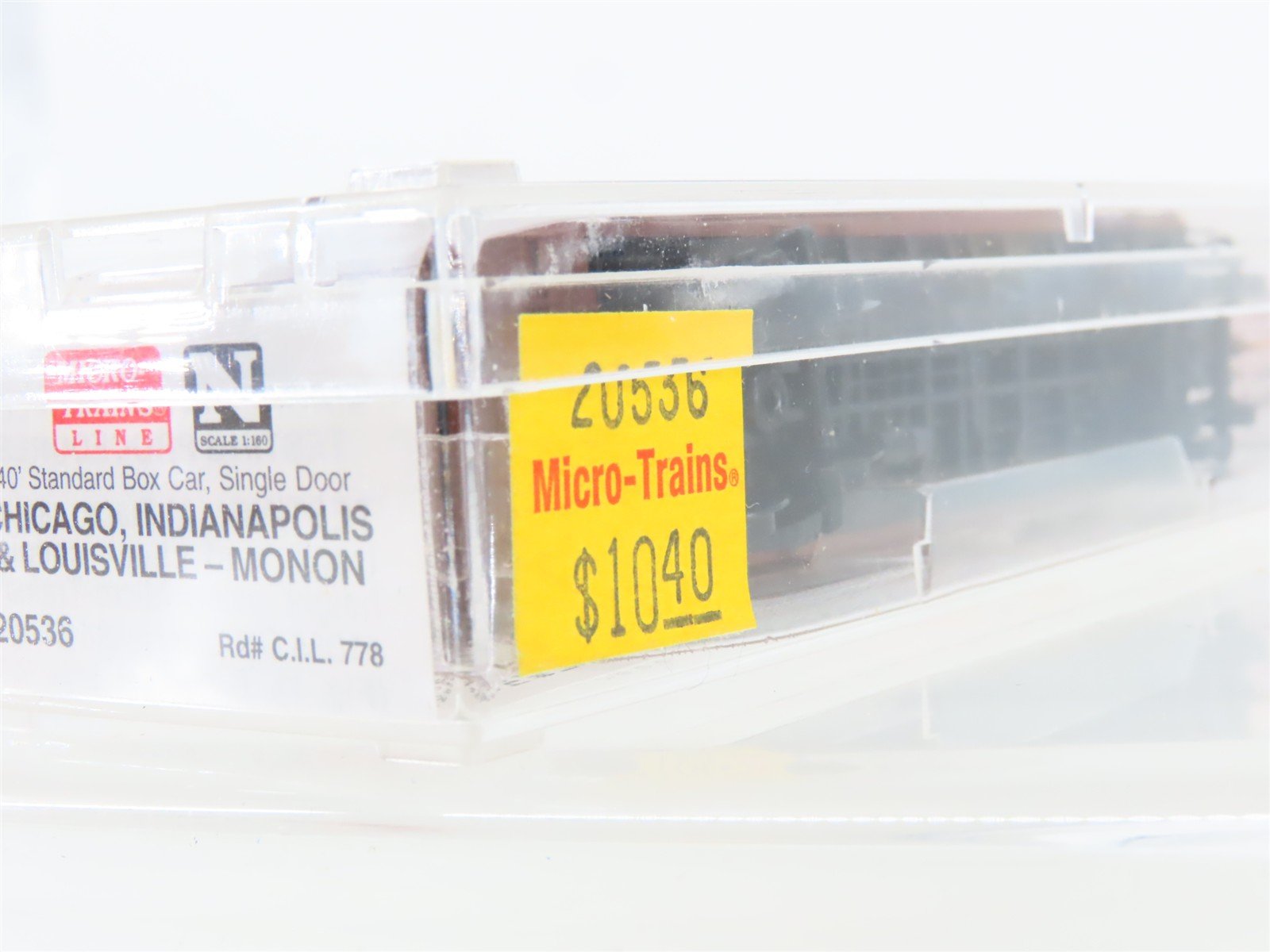 N Scale Micro-Trains MTL 20536 CIL Monon The Hoosier Line 40' Box Car #778