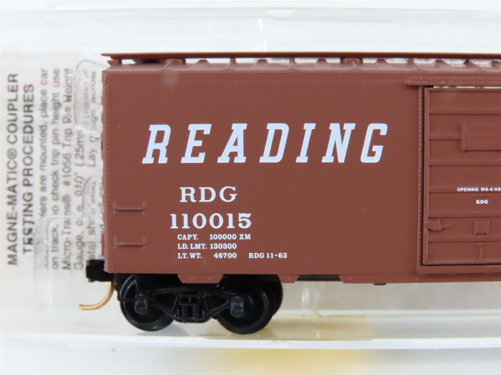 N Scale Micro-Trains MTL 20810 RDG Reading Lines 40' Single Door Box Car #110015