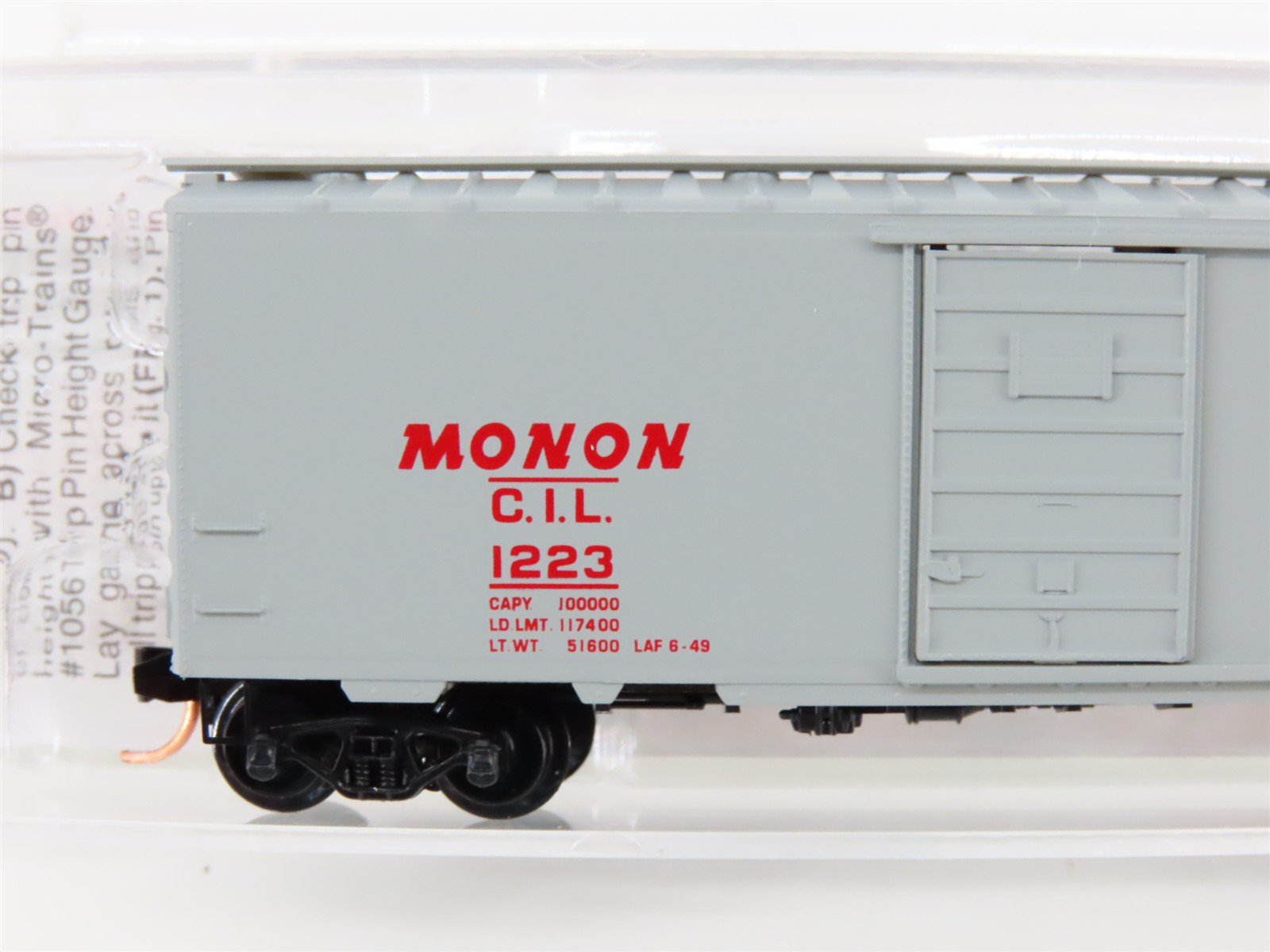 N Scale Micro-Trains MTL 20576 CIL Monon The Hoosier Line 40' Box Car #1223