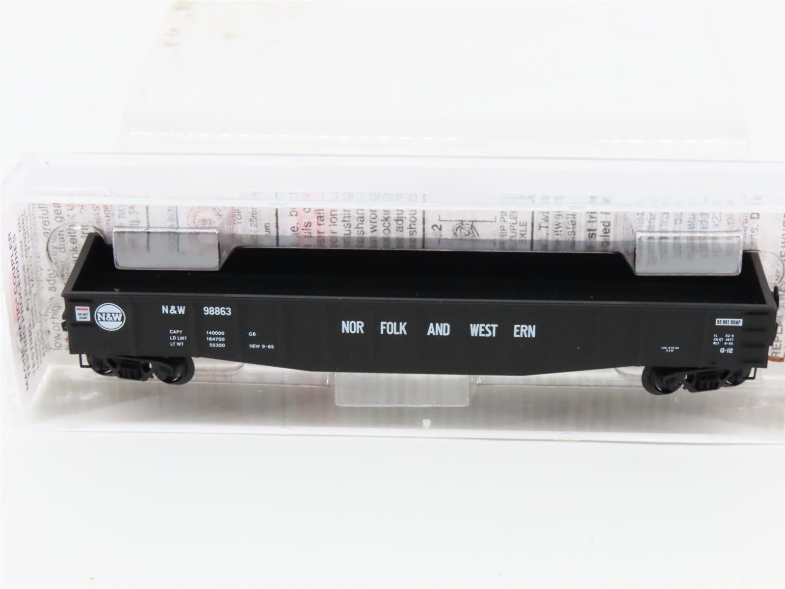 N Scale Micro-Trains MTL 105080 N&W Norfolk & Western 50' Gondola #98863