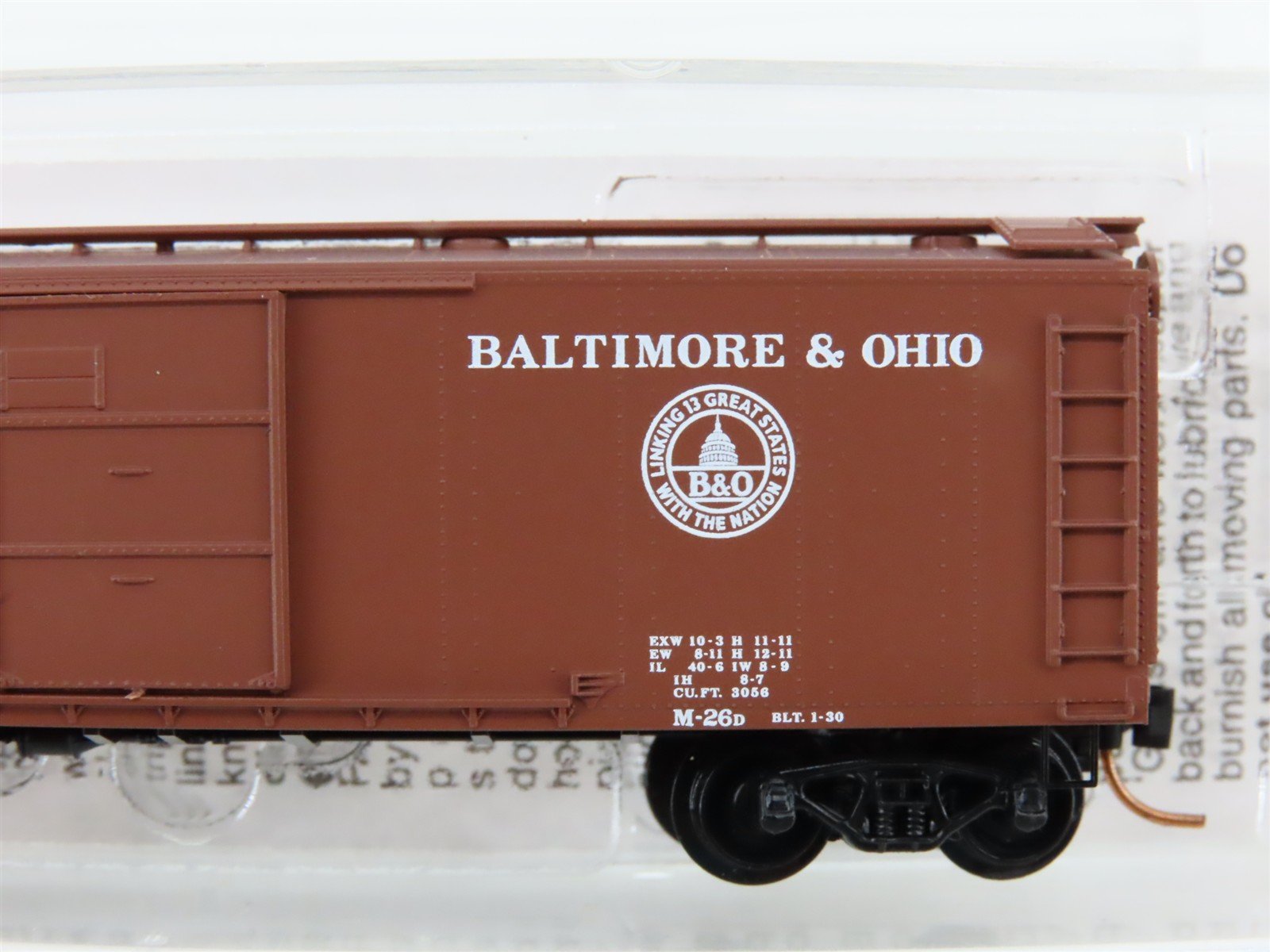 N Scale Micro-Trains MTL 120240 B&O Baltimore & Ohio 40' Box Car #276383