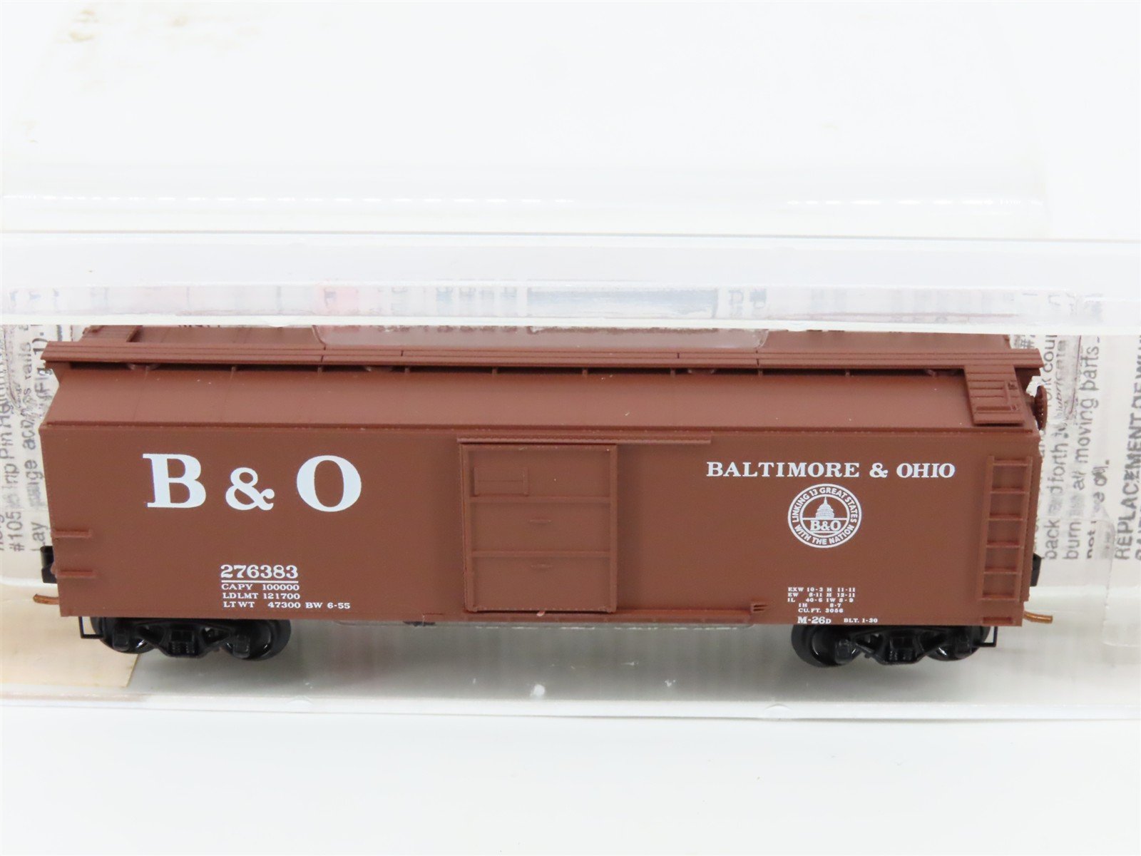 N Scale Micro-Trains MTL 120240 B&O Baltimore & Ohio 40' Box Car #276383