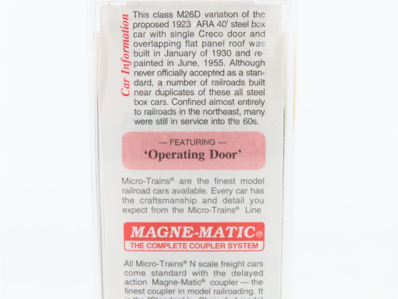 N Scale Micro-Trains MTL 120240 B&O Baltimore & Ohio 40' Box Car #276383