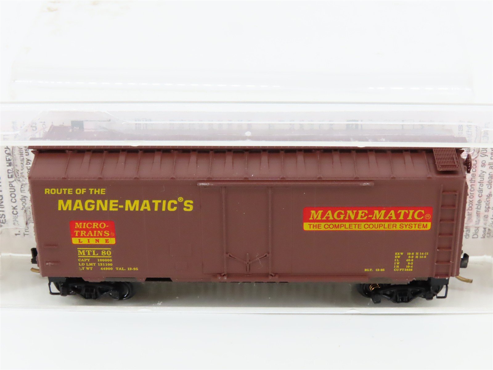 N Scale Micro-Trains MTL 21200 Route of the Magne-Matics 40' Plug Door Boxcar 80