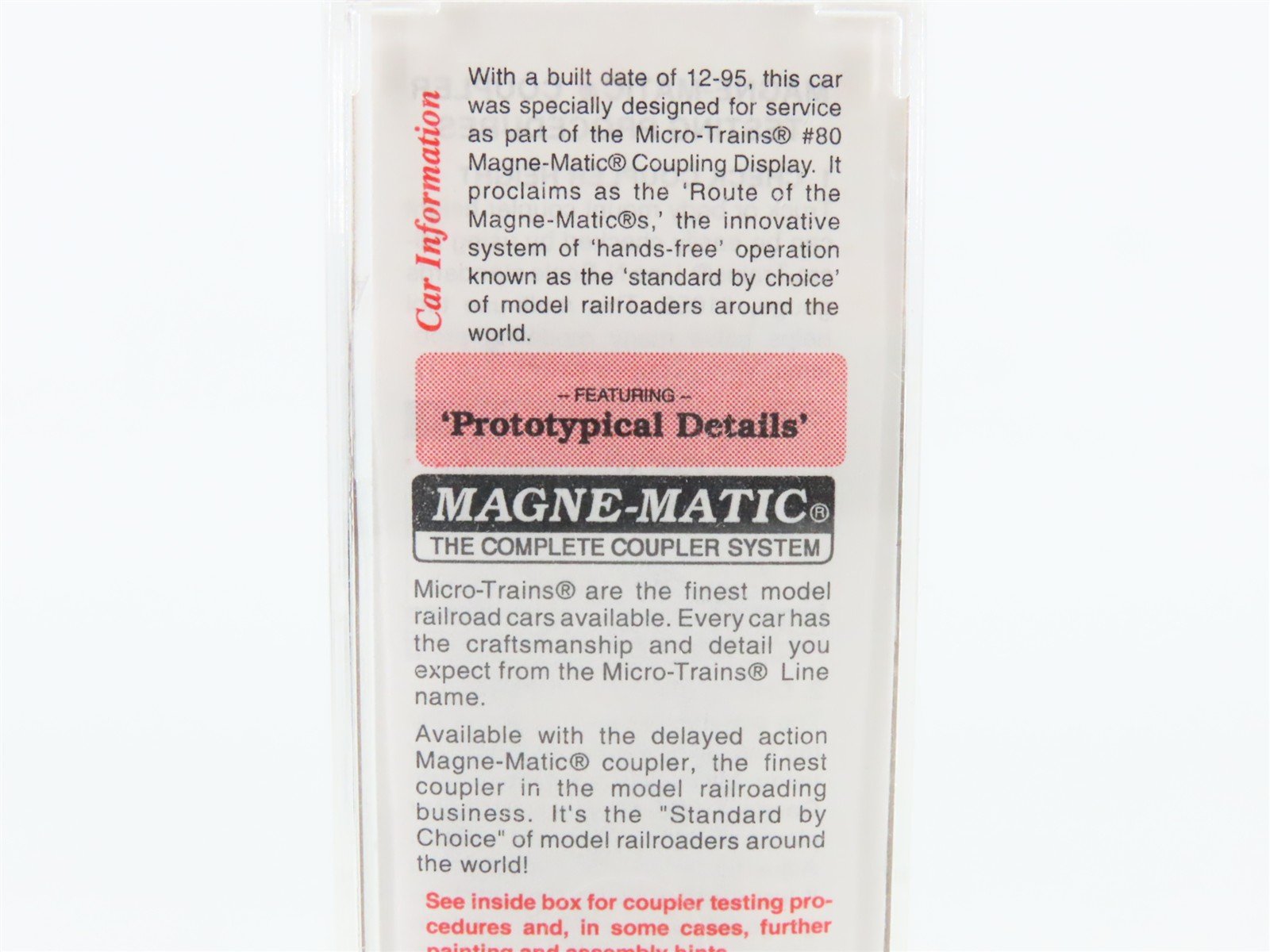 N Scale Micro-Trains MTL 21200 Route of the Magne-Matics 40' Plug Door Boxcar 80