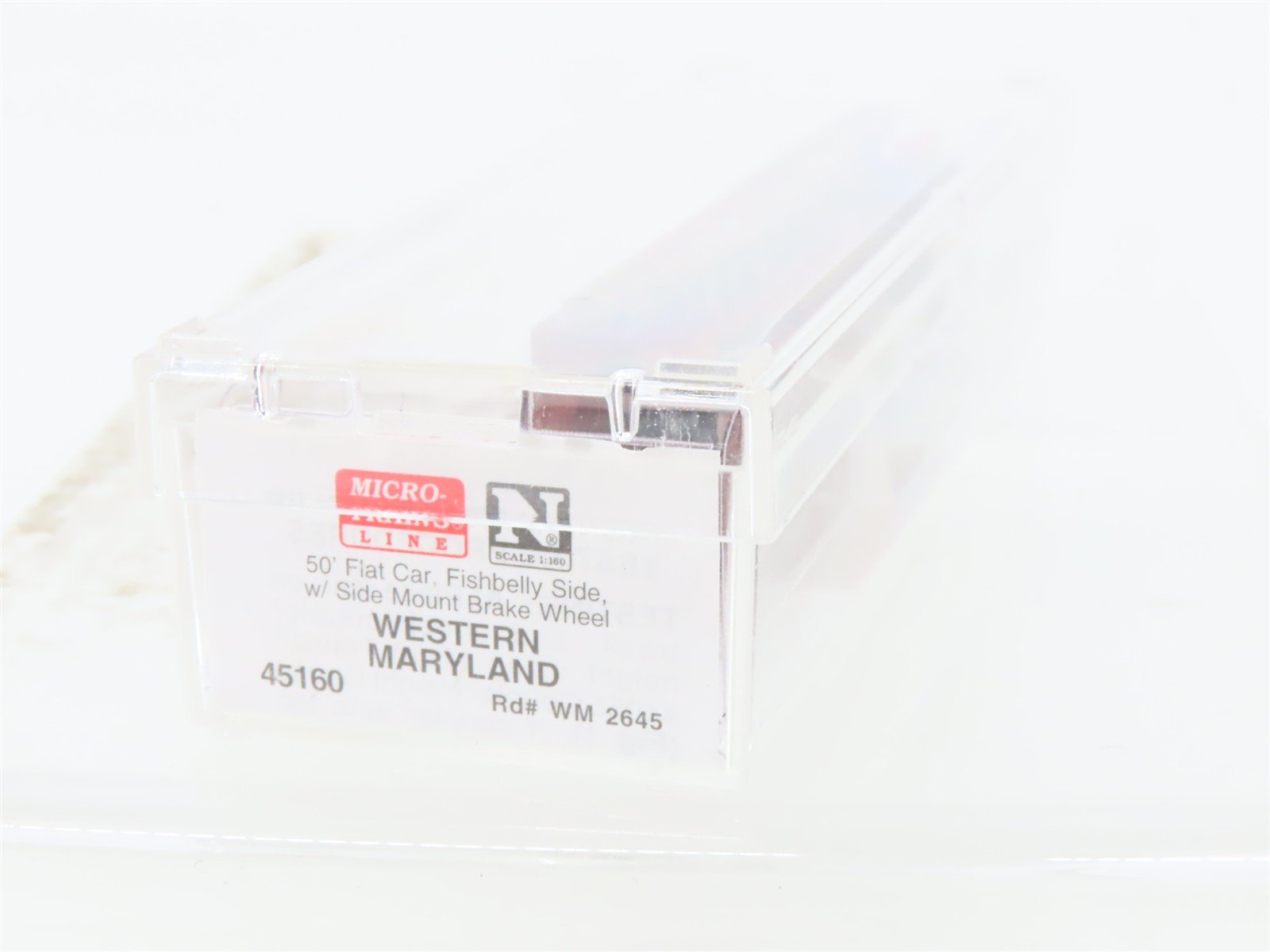 N Micro-Trains MTL 45160 WM Western Maryland Fast Freight 50' Flat Car #2645