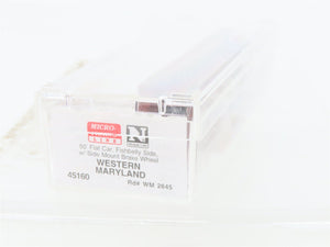 N Micro-Trains MTL 45160 WM Western Maryland Fast Freight 50' Flat Car #2645