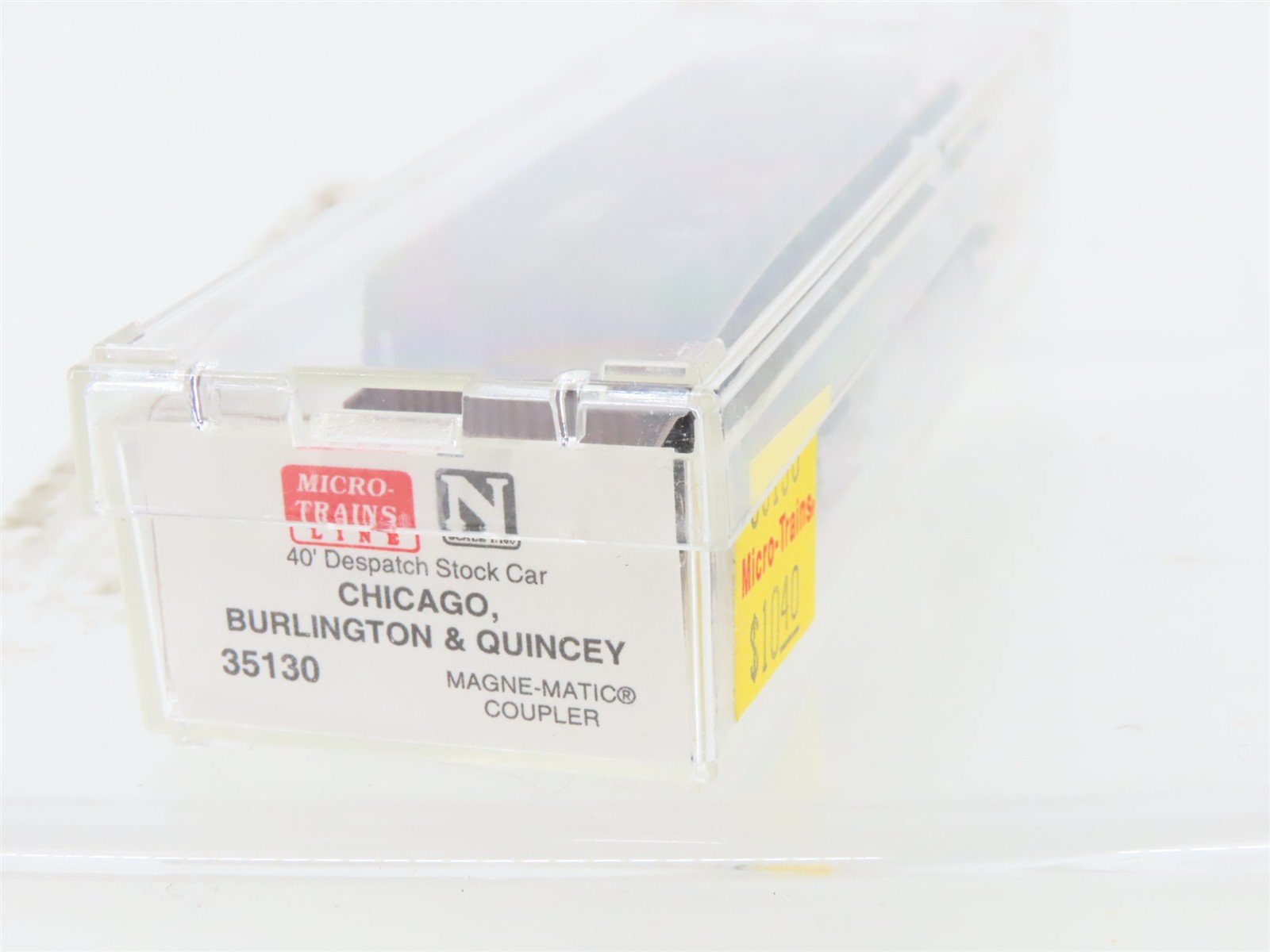 N Micro-Trains MTL 35130 CB&Q Burlington Route 40' Despatch Stock Car #52145