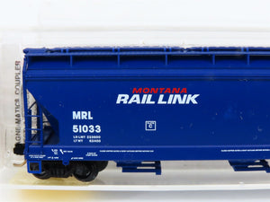 N Scale Micro-Trains MTL 94080 MRL Montana Rail Link 3-Bay Covered Hopper #51033