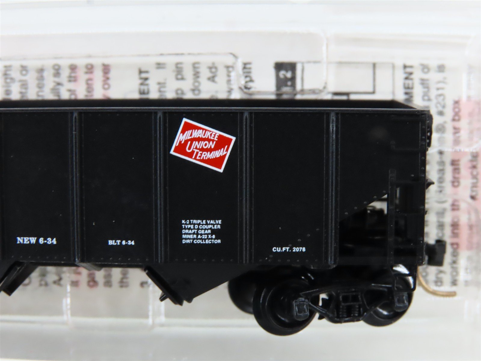 N Micro-Trains MTL Special Run MUT Milwaukee Union Terminal 2-Bay Hopper #1934