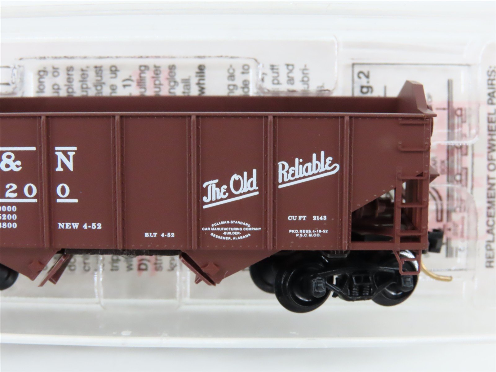 N Scale Micro-Trains MTL 89010 L&N The Old Reliable 2-Bay Open Hopper #82200