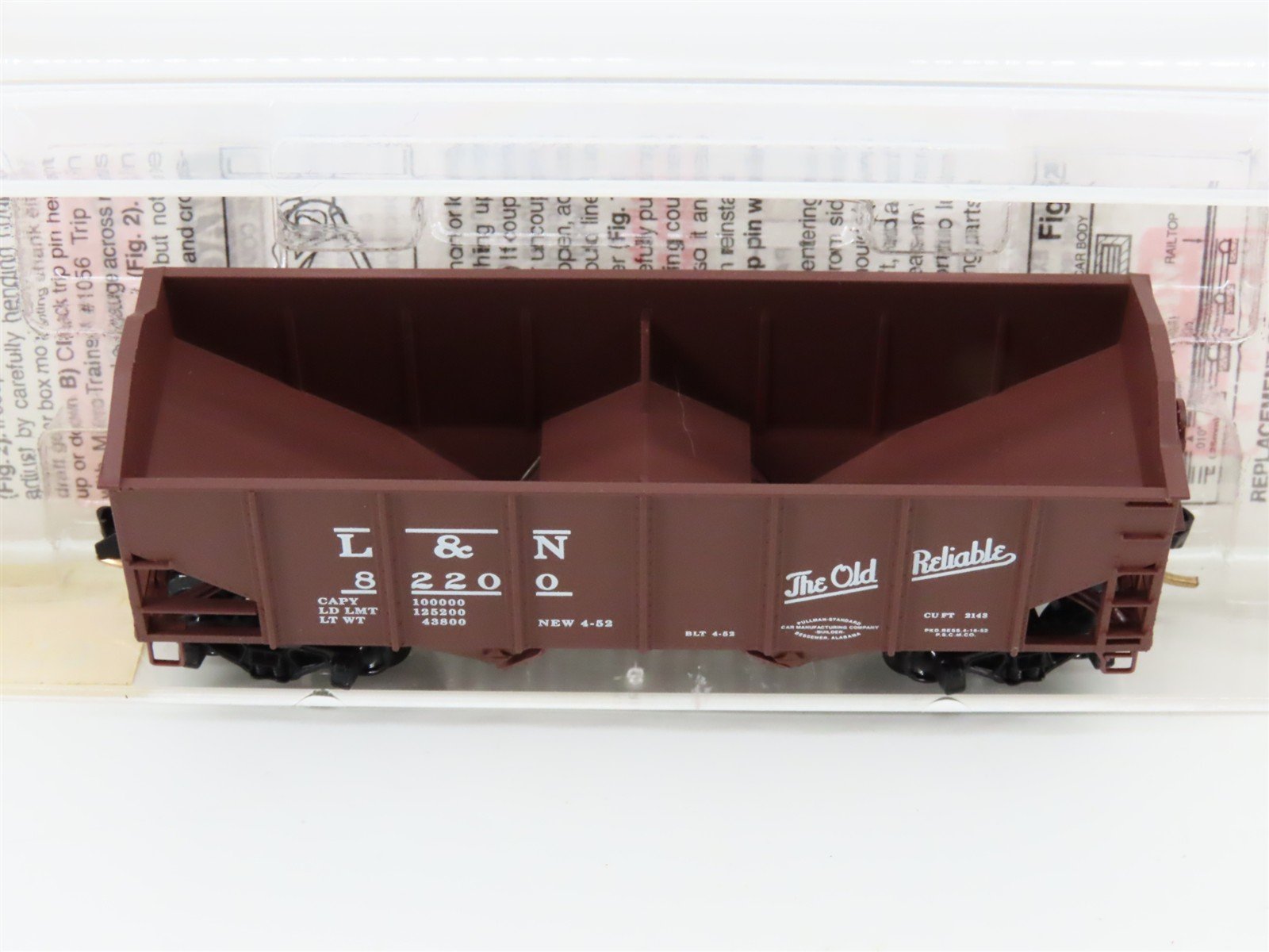 N Scale Micro-Trains MTL 89010 L&N The Old Reliable 2-Bay Open Hopper #82200