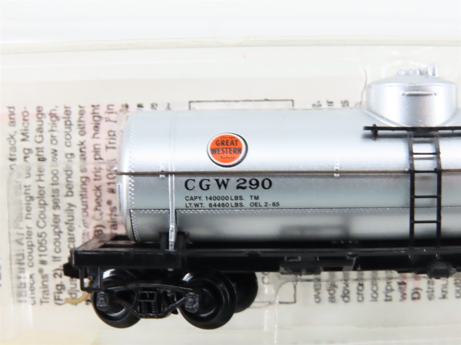 N Micro-Trains MTL 65400 CGW Chicago Great Western 39' Single Dome Tank Car #290